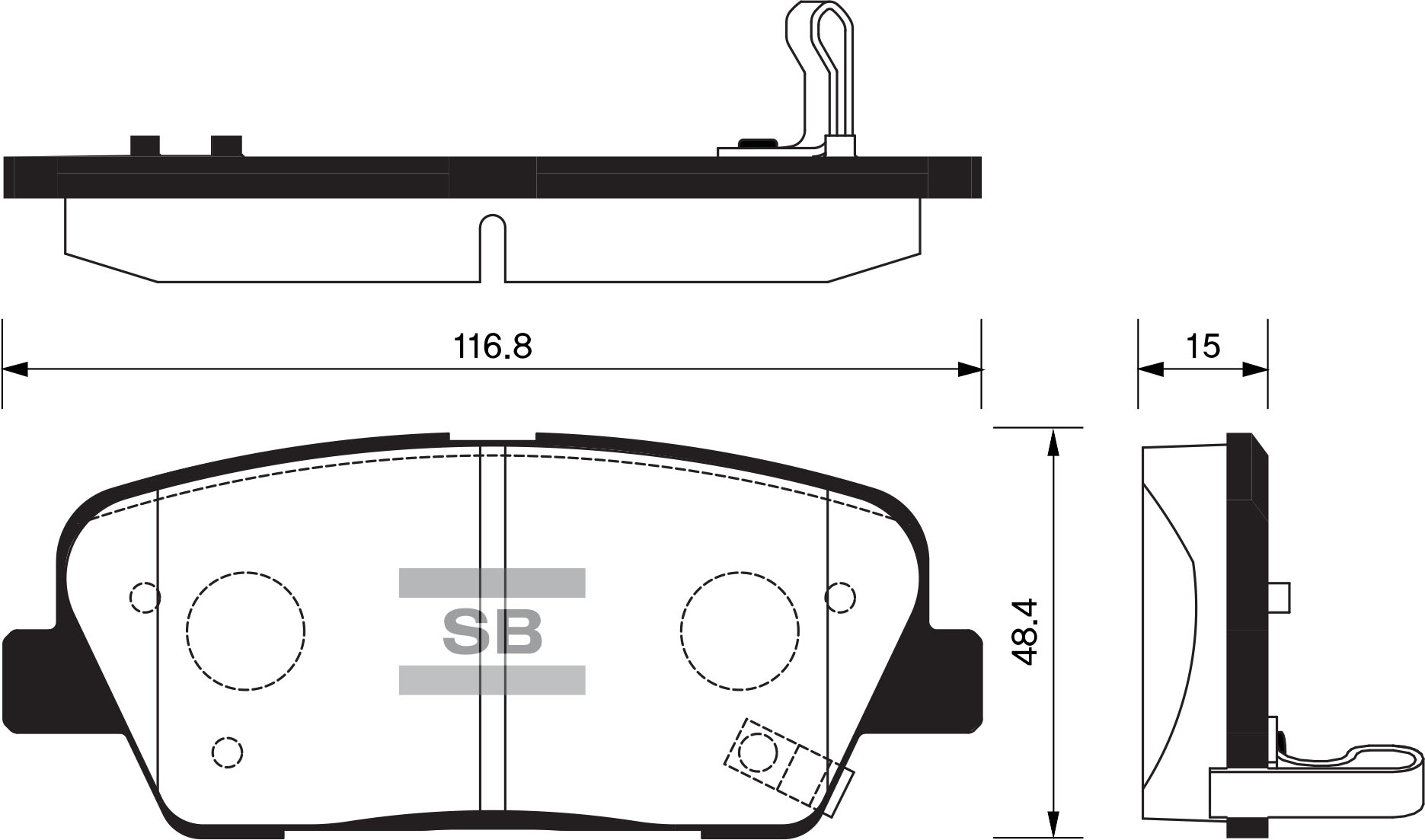 Колодки тормозные задние SP1247 Sangsin brake арт. SP1247 купить в  nippon-auto