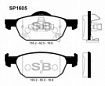 Колодки тормозные передние SP1605 Sangsin brake