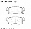 Колодки дисковые AN-661WK AKEBONO (PN9443)